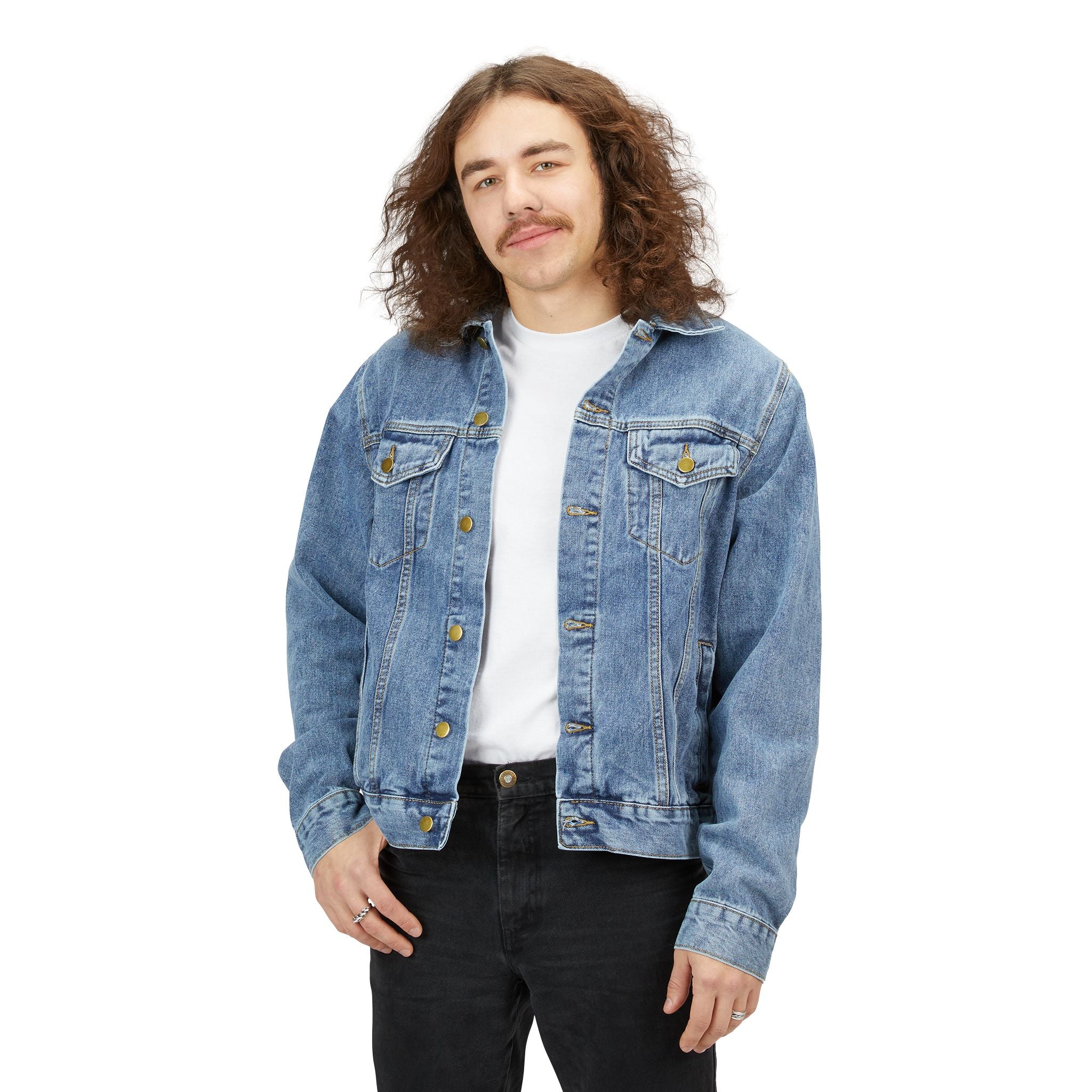 “Father to a Baddie” Denim Jacket | Graphic Back Patch Trucker Style