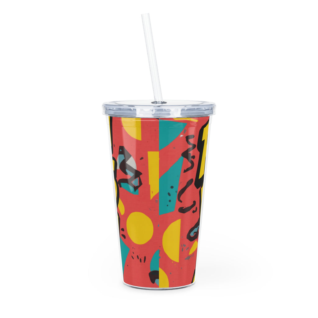 Fresh Vibes Only Tumbler - Insulated Plastic Cup with Straw