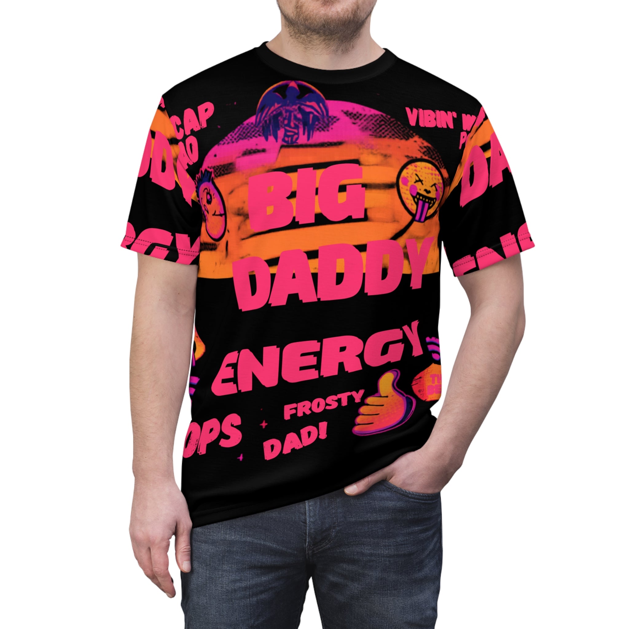 Big Daddy Energy Tee — Retro Neon Graphic T‑Shirt