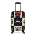 “The Carry-On King” Father’s Day Travel Suitcase with Retro Passport Collage